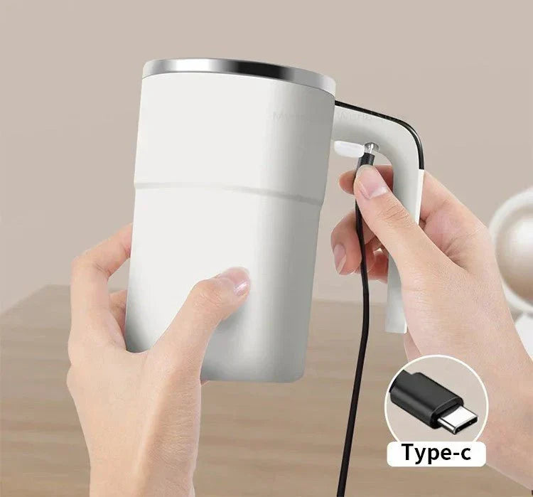 BowLift | Rechargeable Self-Stirring Coffee Mug – Portable Electric Stainless Steel Mixer with Magnetic Rotation for Effortless Brewing