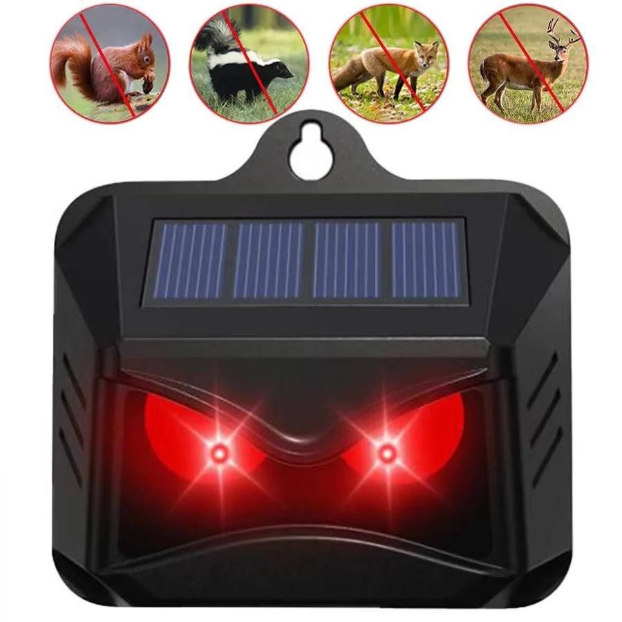 Solar Ultrasonic Animal Repeller – LED Flash, Weatherproof & 2-Pack Garden Set