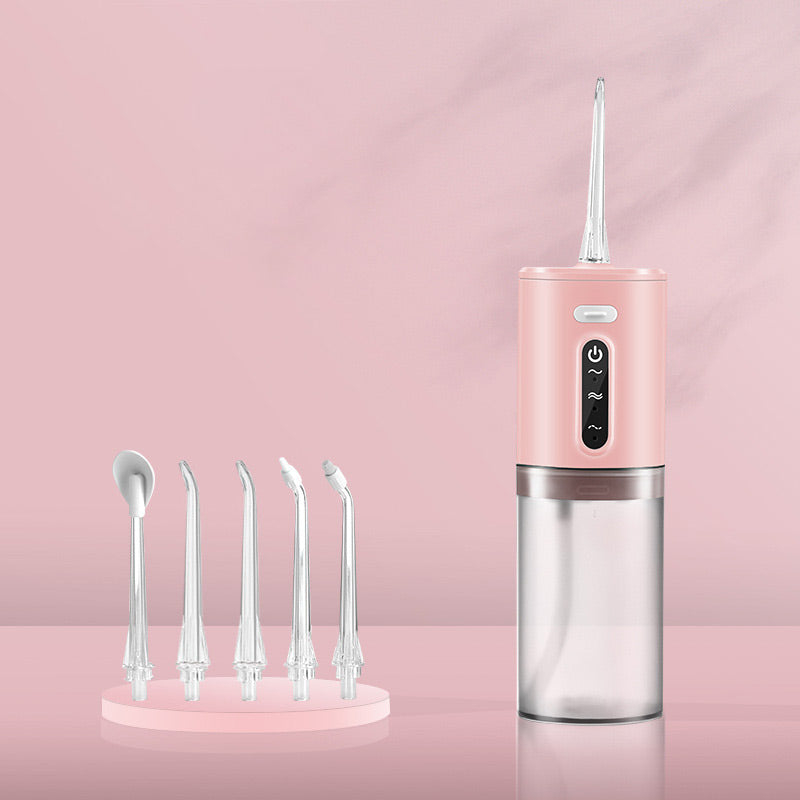 Electric Dental Water Flosser – 3 Pressure Settings, Rechargeable & Nozzle Set