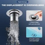 Stainless Steel Drain Strainer – Pop-Up Stopper, Hair Catcher & Tool-Free Install