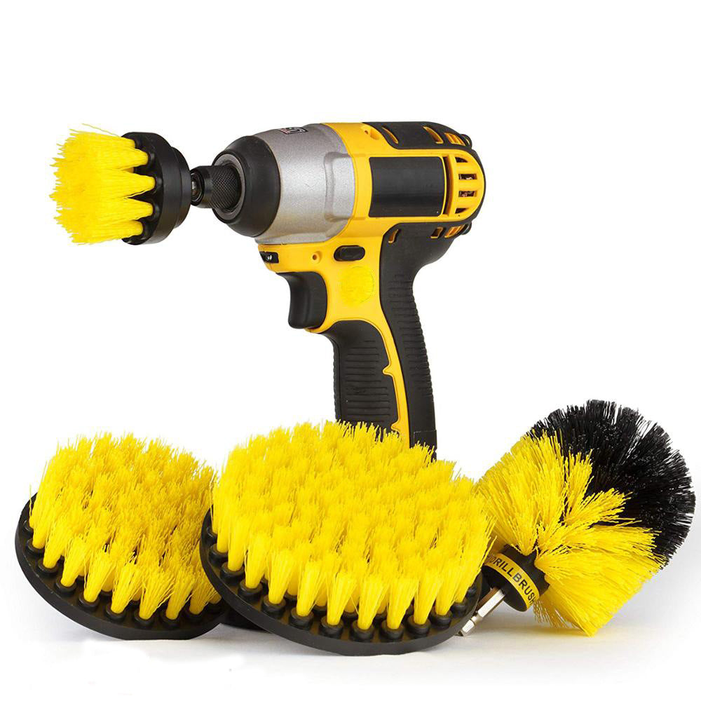 Drill Brush Cleaning Set – Fits Standard Chucks, Scratch-Free Polypropylene Bristles