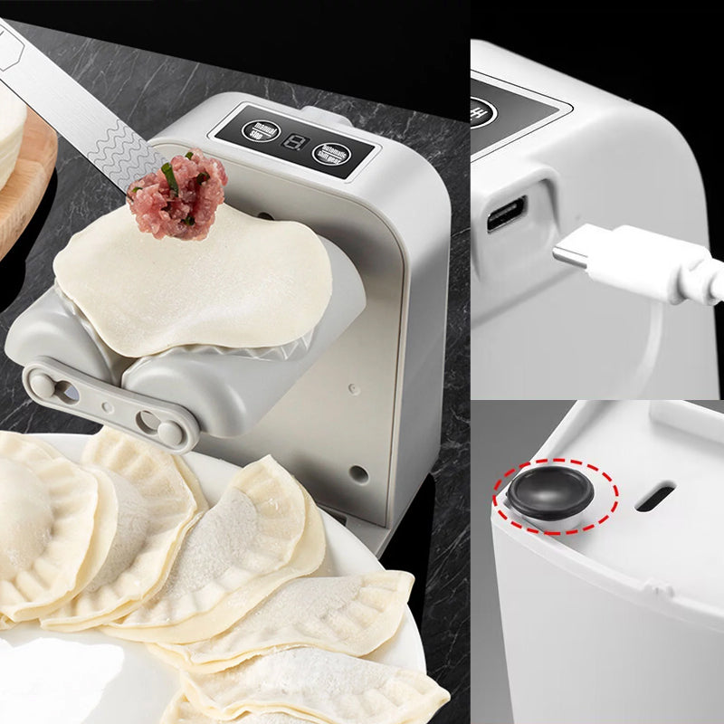 Electric Dumpling Maker – USB Rechargeable, Two Speeds & Waterproof Body