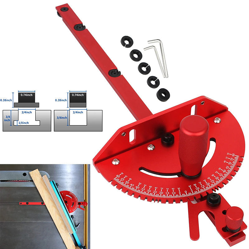 Optimized Product Title: **Verstellbarer Aluminium-Gehrungsanschlag mit Winkelmesser – 0° bis 60° für präzise Schnitte** 

This title includes relevant keywords while emphasizing the product's features and benefits, making it more appealing for Google Sho