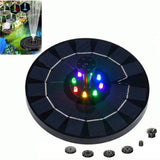 Solar Fountain Pump – Floating, LED Lights & Interchangeable Nozzles