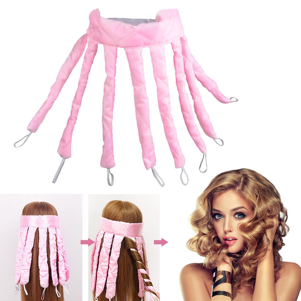 Heatless Curling Headband – Satin, Overnight Curls & 2 Hair Ties