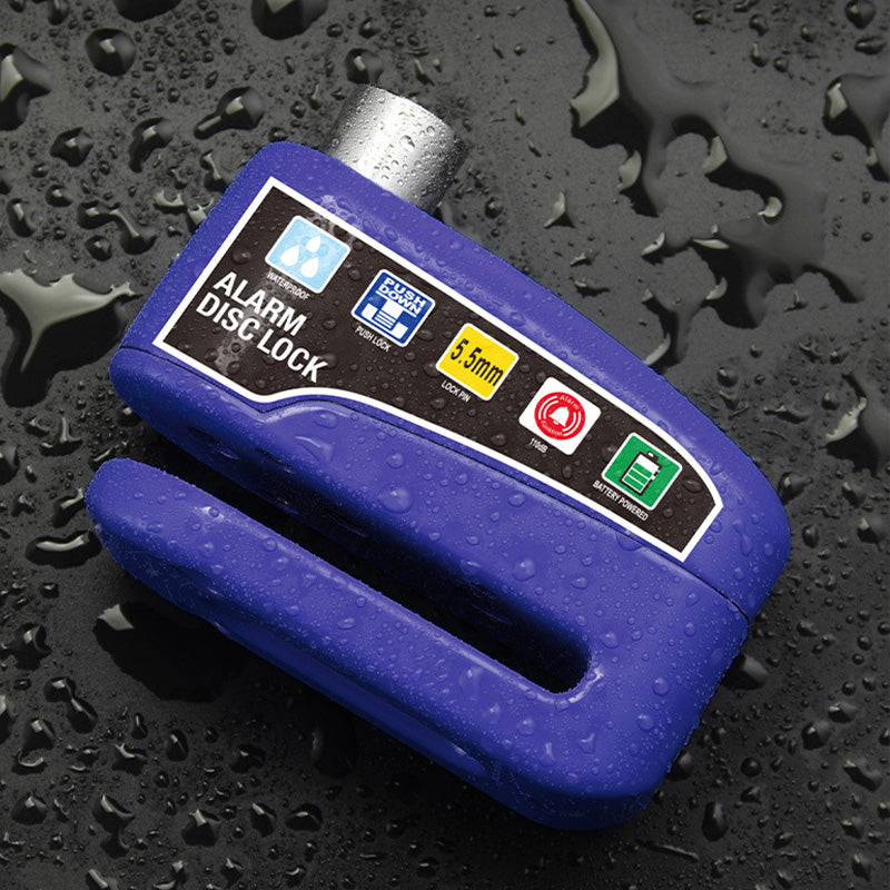 Motorcycle Brake Disc Lock with Alarm – 110 dB Siren, 6mm Pin & Aluminum Alloy