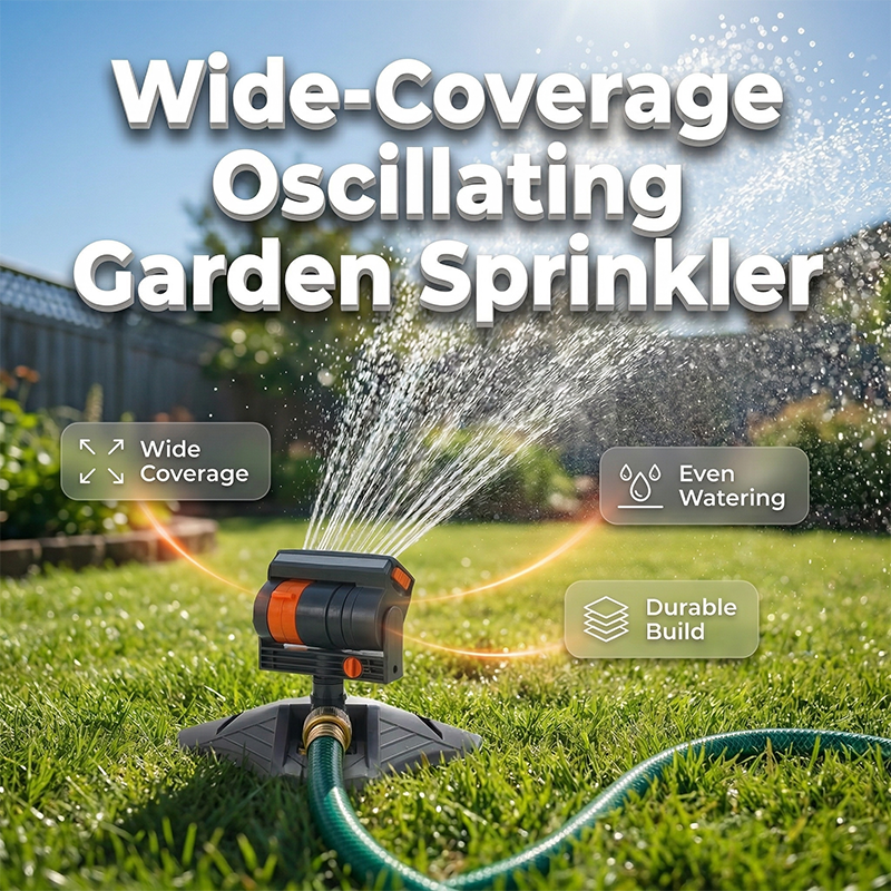 Adjustable Garden Sprinkler – Weatherproof ABS, Weighted Base & Built-In Dirt Filter