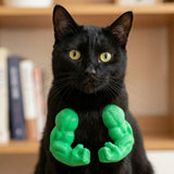 Cat Collar with Bodybuilder Arms – ABS Plastic, Lightweight & Funny Costume