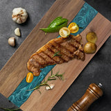 Resin River Cutting Board | Acacia Wood Charcuterie & Cheese Board