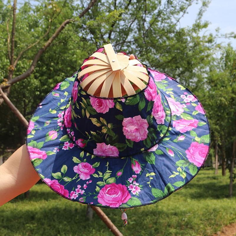 Women's Foldable Sun Hat – UV Protection, Bamboo Silk & Adjustable Chin Strap
