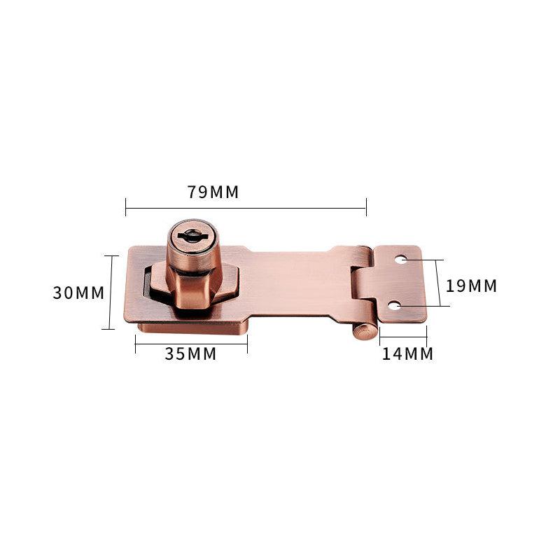 Cabinet Hinge Lock – Zinc Alloy, Screw or Adhesive Mount & 2 Keys