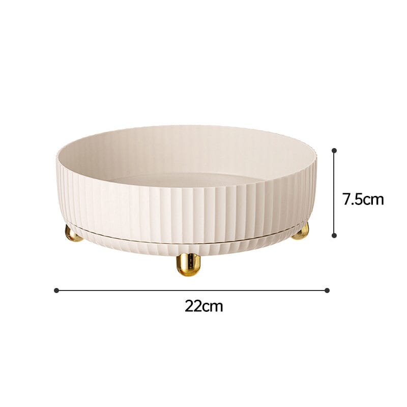 360° Rotating Spice Rack Organizer – HIPS Plastic, Raised Edge & Removable Base