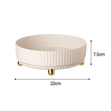 360° Rotating Spice Rack Organizer – HIPS Plastic, Raised Edge & Removable Base