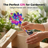 Solar Garden Wind Spinner – LED Lights, Weatherproof, 8-Hour Runtime, Ground Stake