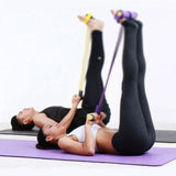 Full-Body Sit-Up Resistance Trainer – Foot Pedals, Elastic Bands & 4/6 Strand Levels
