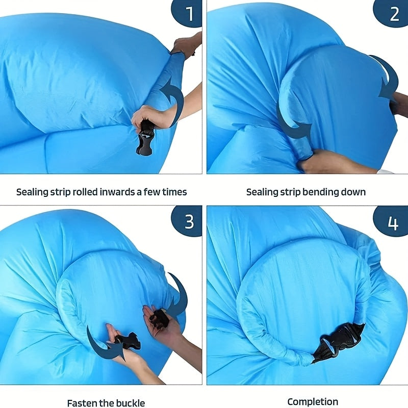 Inflatable Air Lounger – Self-Inflating, 200×70cm Polyester & Packable for Outdoors