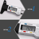 Digital Tire Tread Depth Gauge – LCD Display, 0.01mm Accuracy & mm/Inch Units