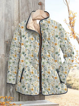 Optimized Product Title: "Damen Steppjacke mit Wunderschönem Blumenmuster – Modische Freizeitjacke für den Alltag" 

This title includes relevant keywords while maintaining clarity and appeal for potential customers.