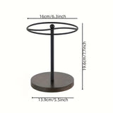 Metal Eyeglass Holder Stand – Round Organizer, Weighted Base & Gold/Black Finish