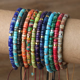 Seraphina – Braided Bracelet with 2.4mm Natural Stone Beads