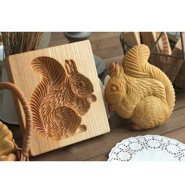 Hand-Carved Wooden Cookie Mold – Non-Stick, 20 Designs & 6–14cm