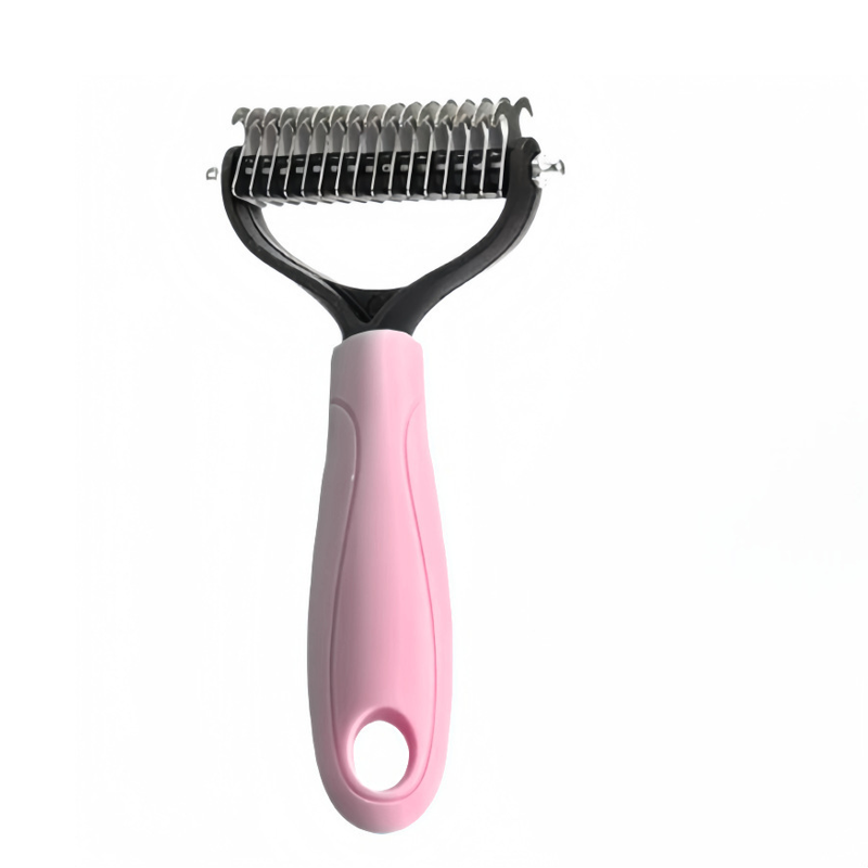 Double-Sided Dog Grooming Comb – Detangling & Thinning, Non-Slip Handle & 2 Sizes