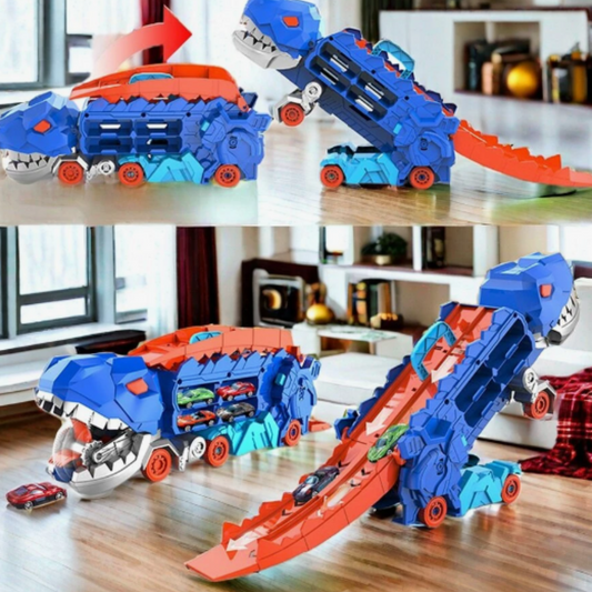 3-in-1 Race Truck for Kids – T-Rex Transporter