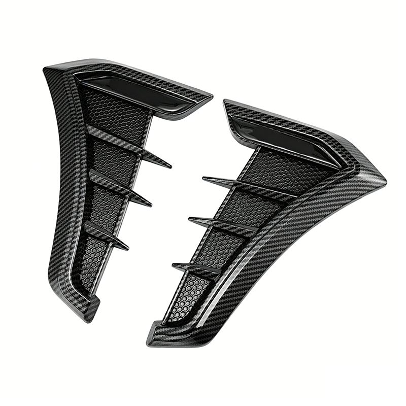 Carbon-Look Car Side Vents – Self-Adhesive, Weatherproof TPU & 24×17cm Pair