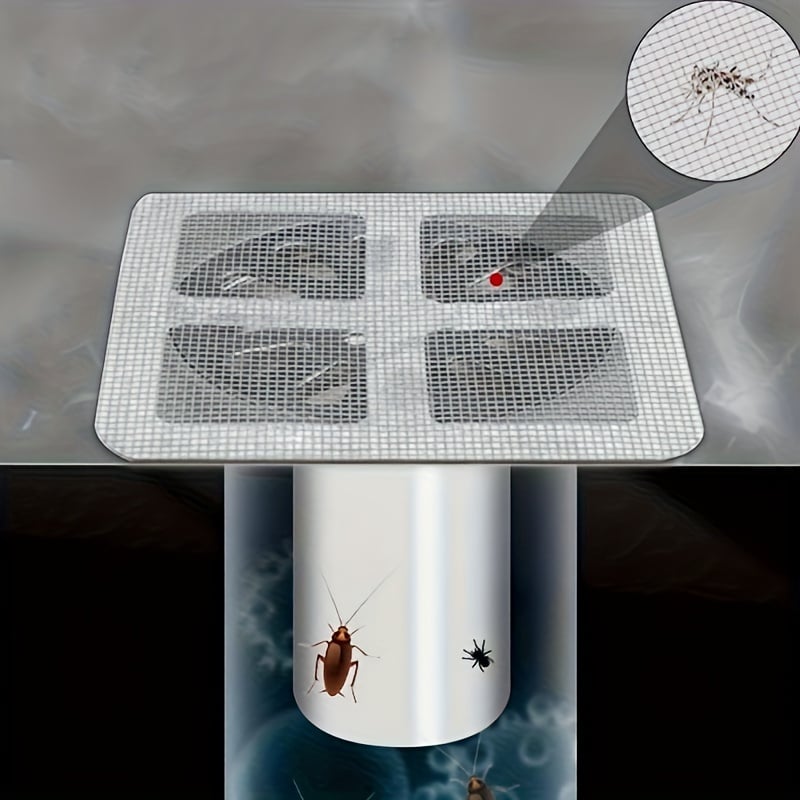 Disposable Drain Hair Catcher Stickers – 10-Pack, Waterproof Mesh & 10×10cm