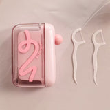 Push-Button Floss Pick Dispenser – 100 Picks, Refillable & Dustproof