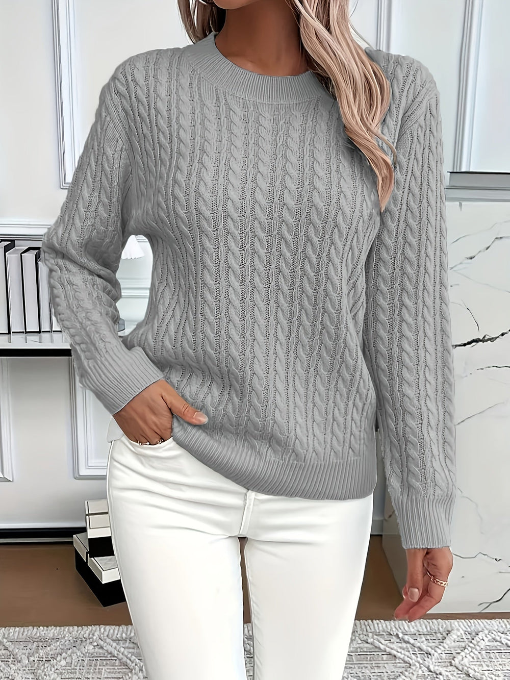 Nadia™ - Lässiger Damen Strickpullover für Freizeit & Alltag – Bequem, Stylisch und Vielseitig