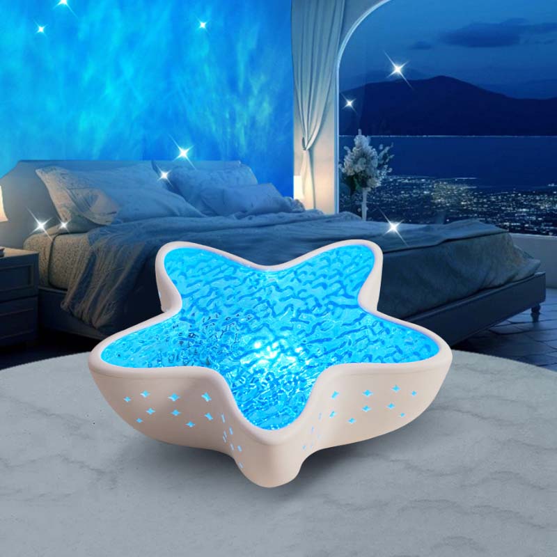 Ocean Wave Star Projector – 7 Colors, Adjustable Brightness & 1200mAh Rechargeable