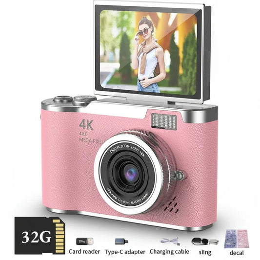 4K Digital Camera – Flip Screen Display, 48MP Resolution & 8X Optical Zoom