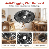Wood Carving Grinding Disc – 125mm, Carbide Hollow Teeth, for Angle Grinders