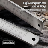 Optimized Product Title: "Edelstahl-Lineal mit Präzisen Lasergravierten Markierungen – Langlebiges Messwerkzeug für Handwerk und DIY-Projekte" 

This title includes relevant keywords while providing additional context about the product's durability and in