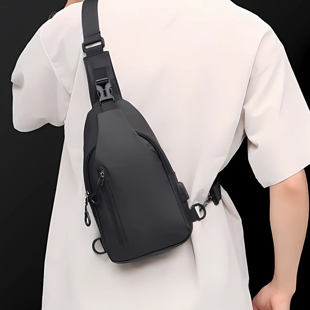 Unisex Anti-Theft Crossbody Bag – Waterproof Polyester, Hidden Pockets & Adjustable Strap