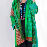 Autumn Boho cardigan with colorful autumn pattern – Maravilla