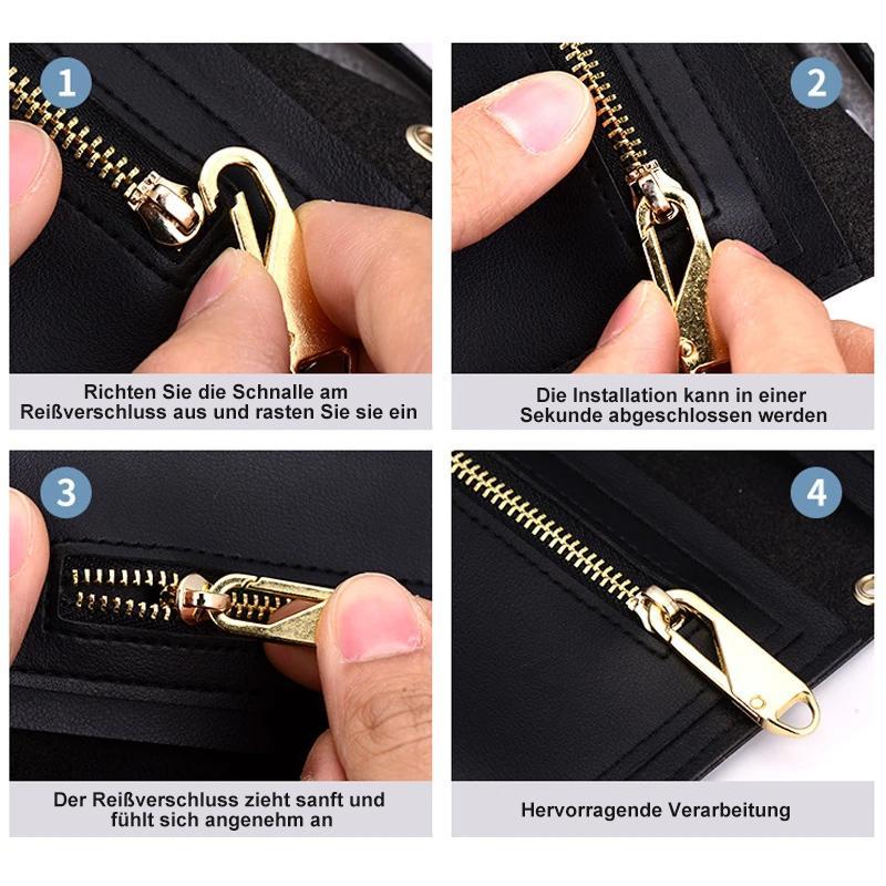 Universal Metal Zipper Pull Repair Kit – 10-Pack, Zinc Alloy & 4 Colors