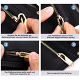 Universal Metal Zipper Pull Repair Kit – 10-Pack, Zinc Alloy & 4 Colors