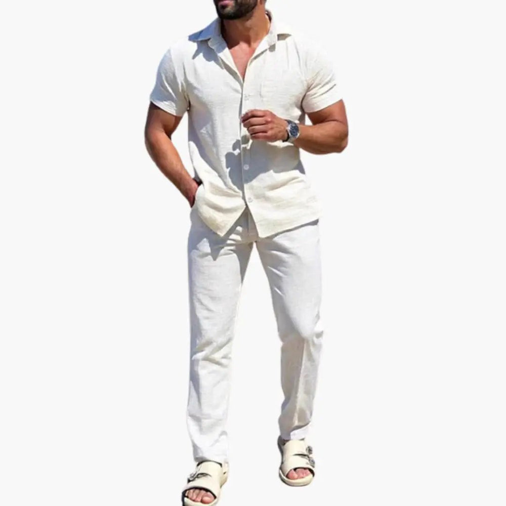 Two-Piece Set – Men's, Short Sleeve Shirt & Pants