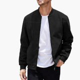 Women's Bomber Jacket – Ribbed Collar, Full-Zip Closure & Side Pockets