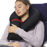 Inflatable Travel Neck Pillow – Adjustable Air Pressure, Ergonomic Support & Carrying Bag