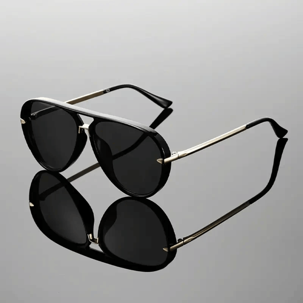 Double-Bridge Aviator Sunglasses – Lightweight Metal Frame, 4 Colors, Unisex