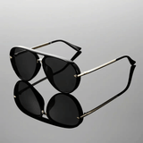 Double-Bridge Aviator Sunglasses – Lightweight Metal Frame, 4 Colors, Unisex