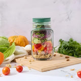 Optimized Product Title: **Glas-Salatbehälter mit Deckel – Frische Zutaten, kein matschiger Salat | Ideal für Meal Prep & Aufbewahrung** 

This title includes relevant keywords for better visibility while highlighting the product's benefits and uses.