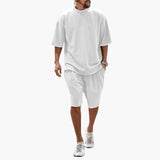 Two-Piece Set – Men's, Drawstring Shorts & Oversized Shirt