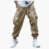 Men's Cargo Jogger Pants – Drawstring Waist & Elastic Cuffs
