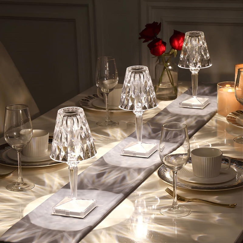 Crystal Table Lamp with Touch Control – LumeCrystal