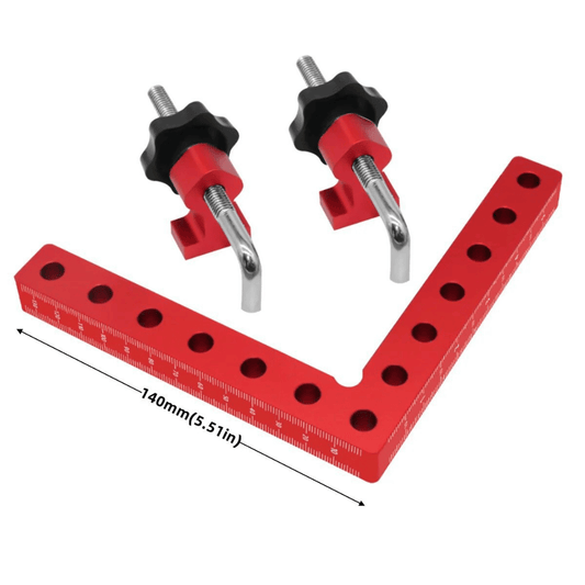 Aluminum Right Angle Clamp Set – 14cm, 90° Alignment & Adjustable Screw