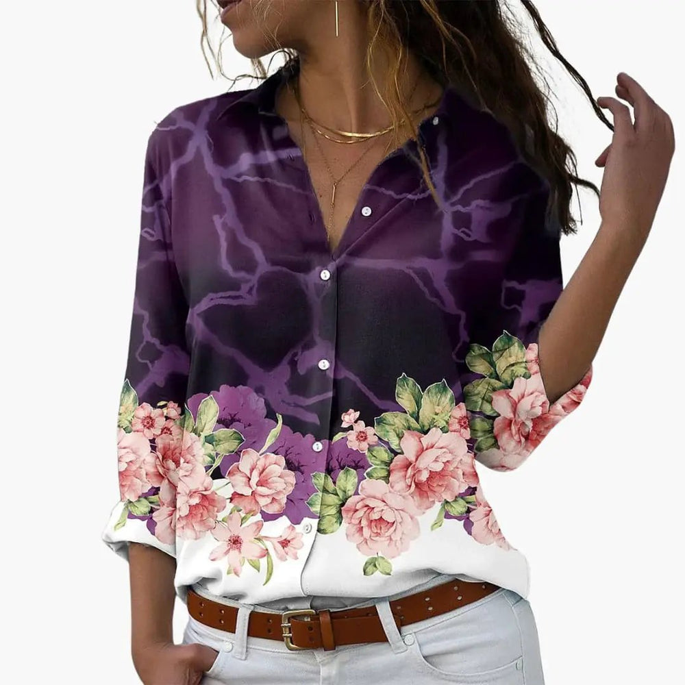 Women's Top – Floral Print, Summer & Casual